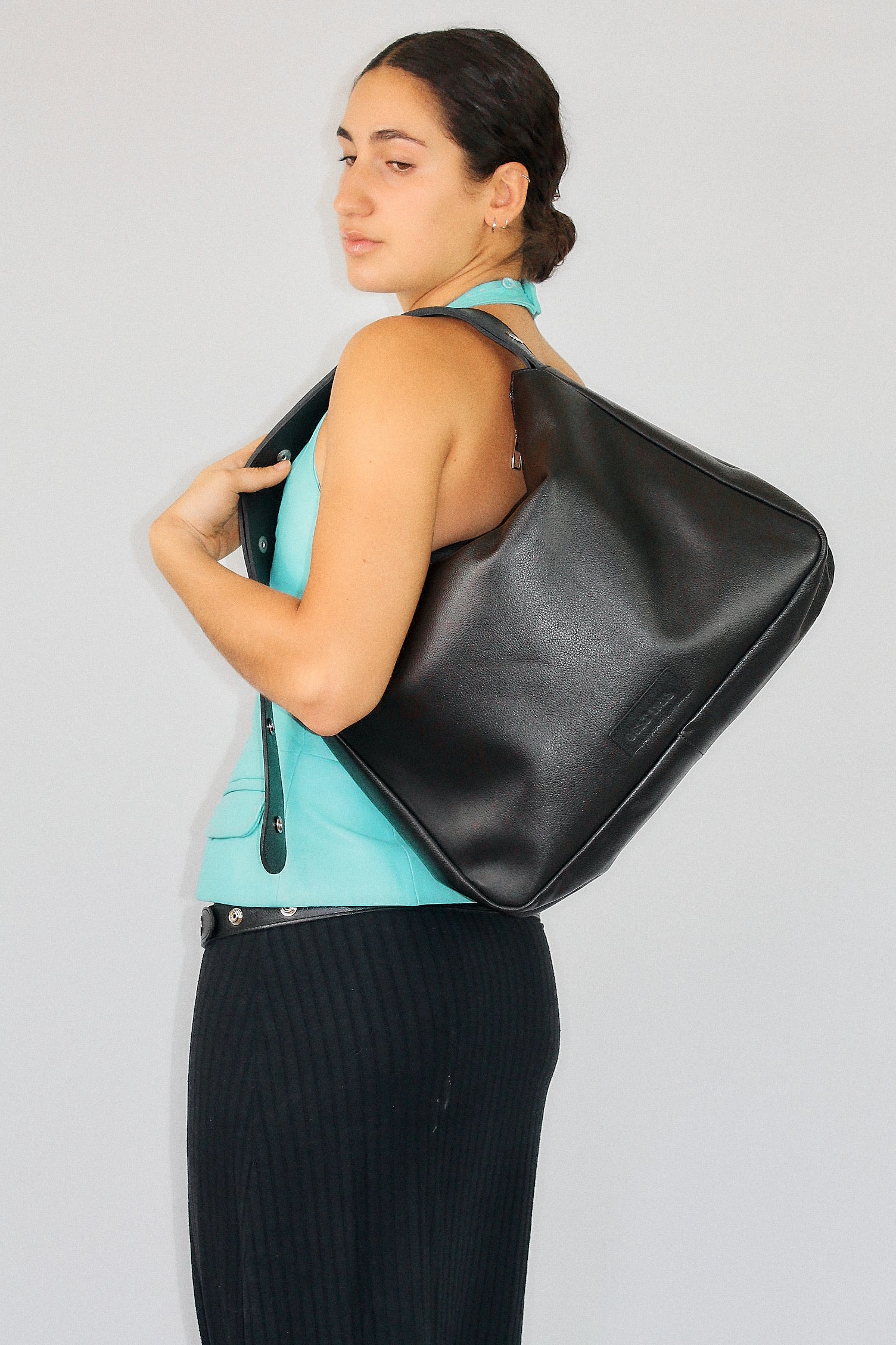 Tikon Bag in Grained Nappa Leather - Black