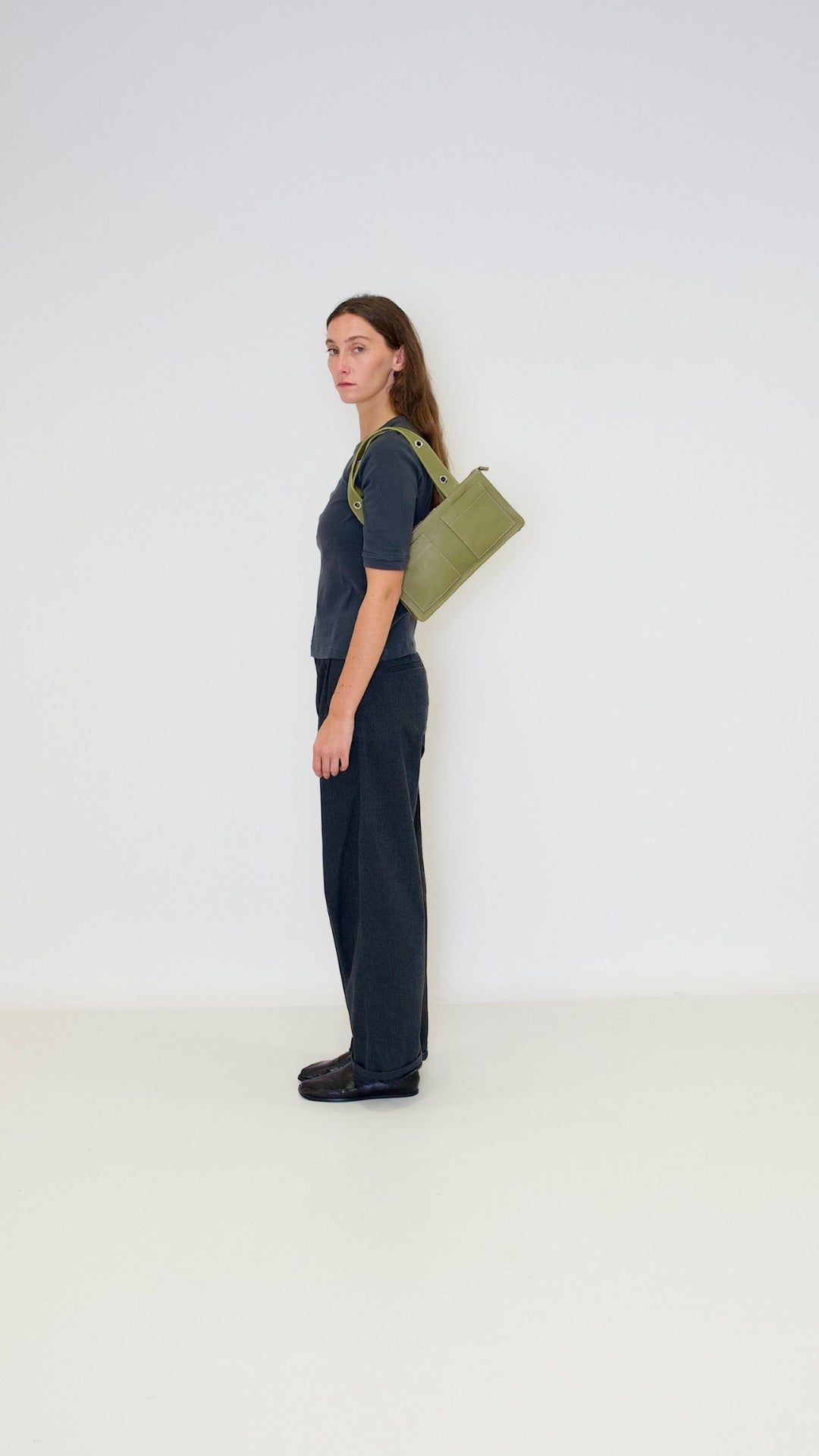 Mini Muse Bag in Nappa Leather - Khaki