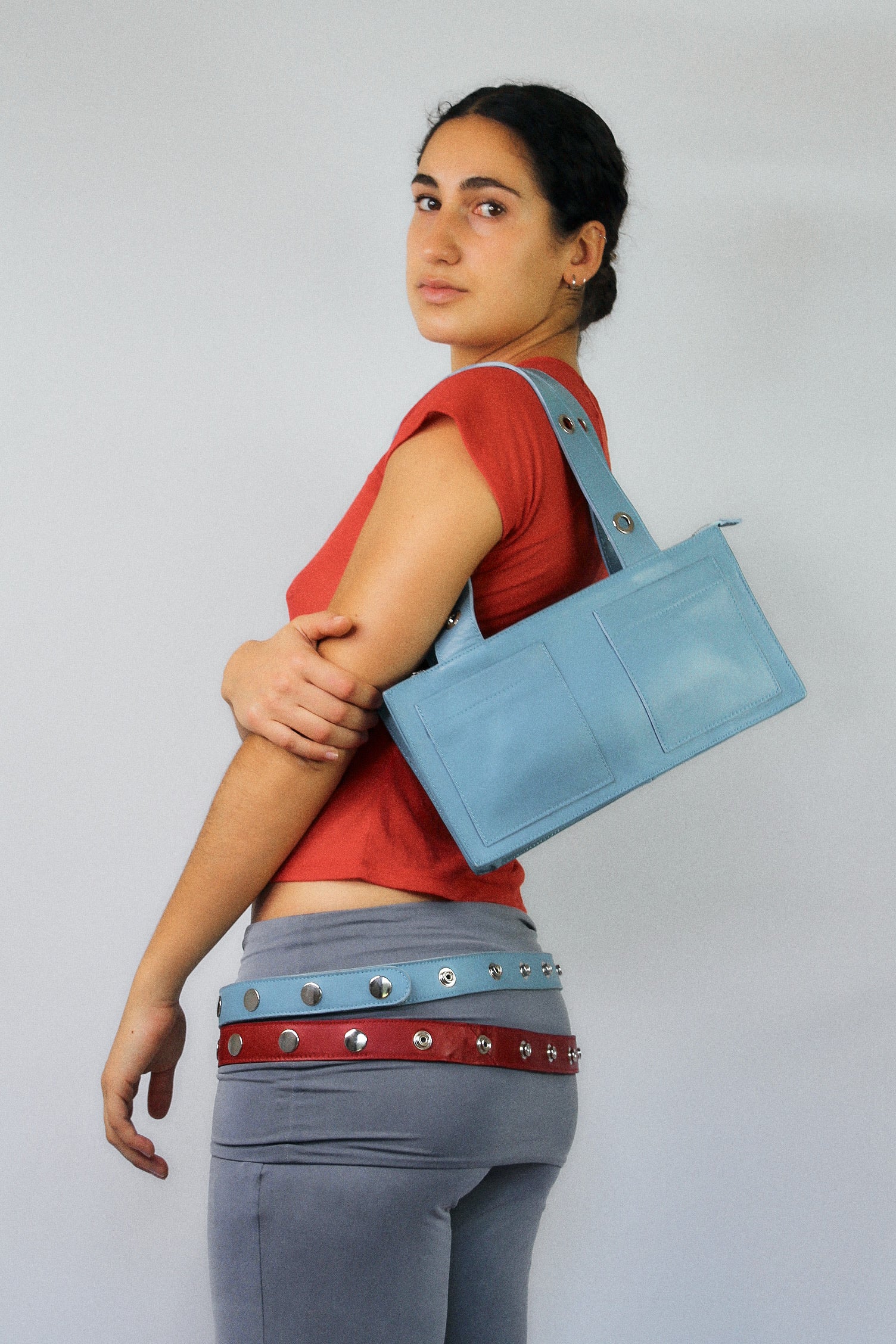 Mini Muse Bag in Nappa Leather - Blue