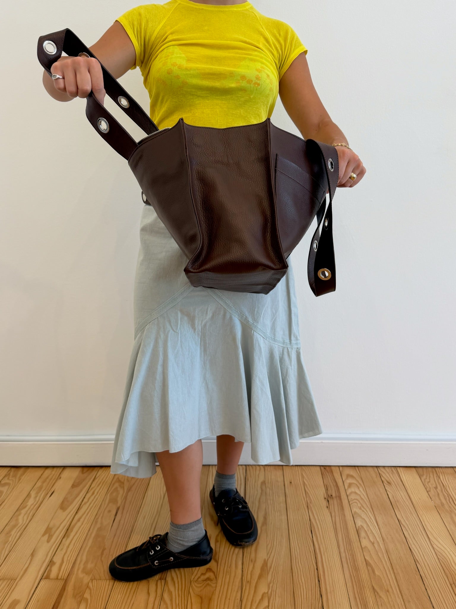 Muse Bag in Grained Leather - Brown