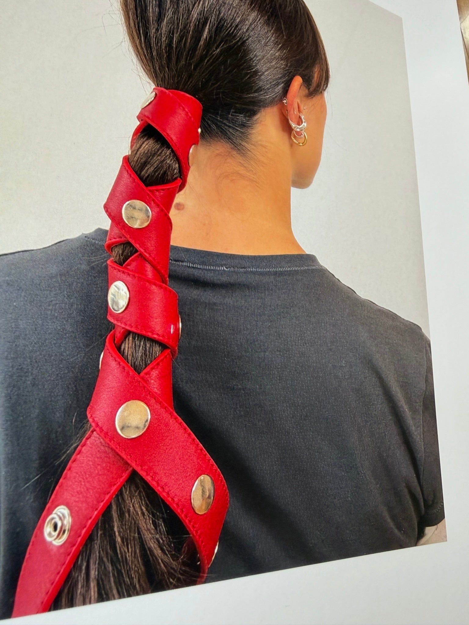 Cinturón Click Ajustable en piel Napa - Amarillo Mantequilla