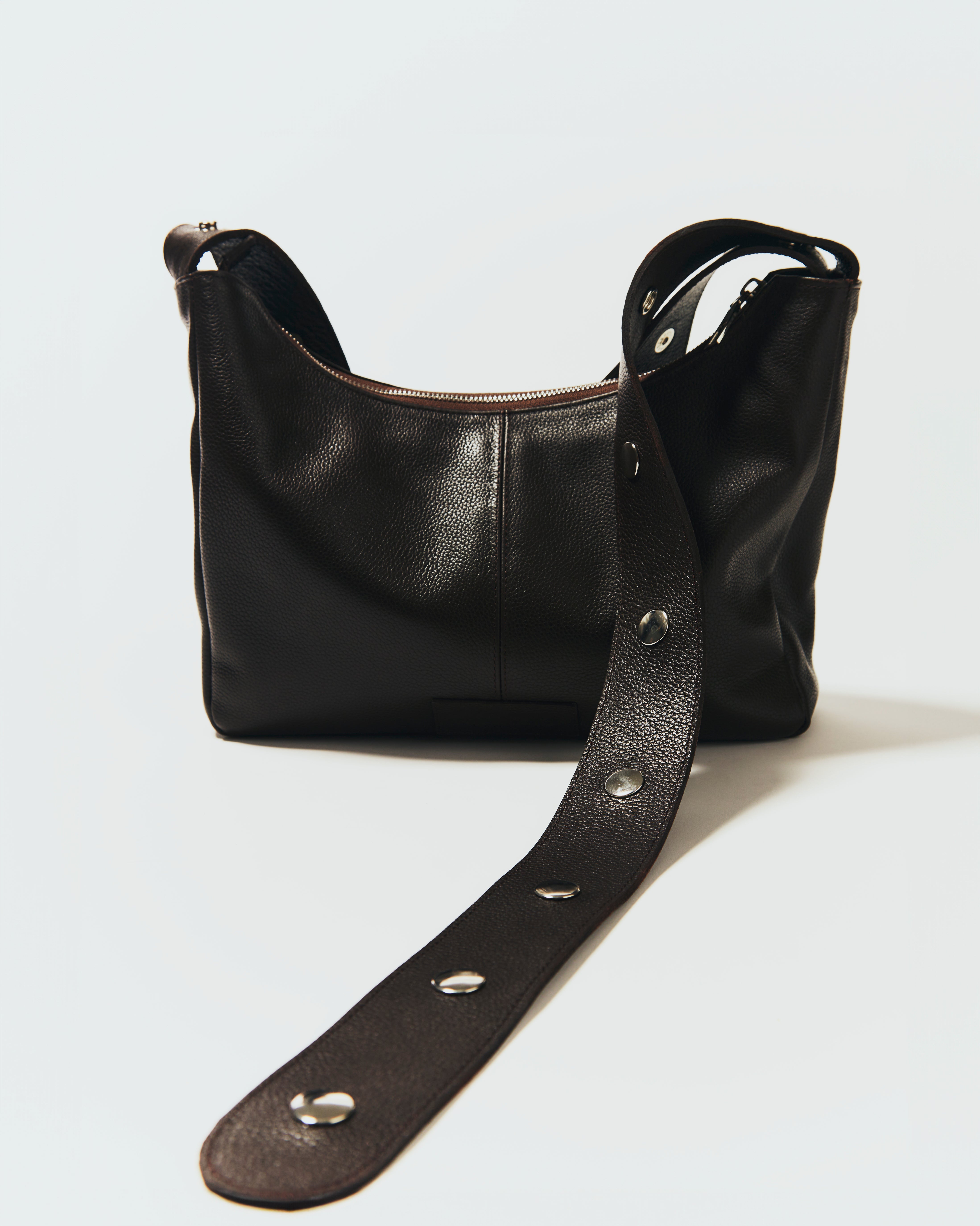 Tika Bag in Grained Nappa Leather - Chocolate