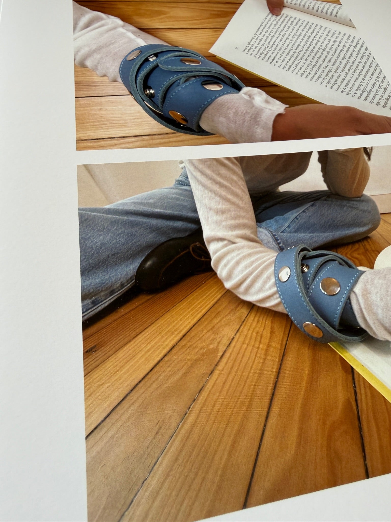 Cinturón Click Ajustable en piel Napa - Amarillo Mantequilla