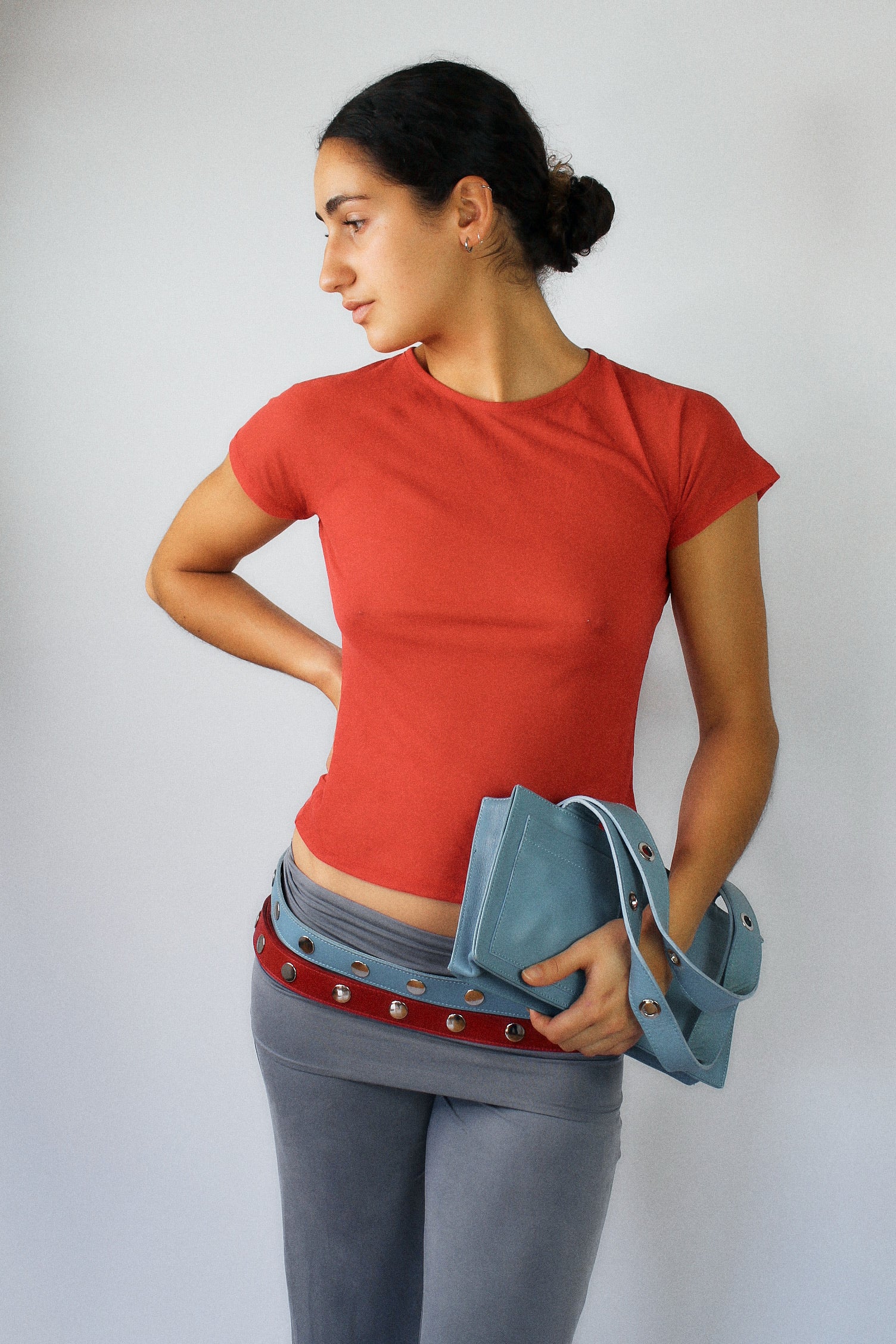 Mini Muse Bag in Nappa Leather - Blue