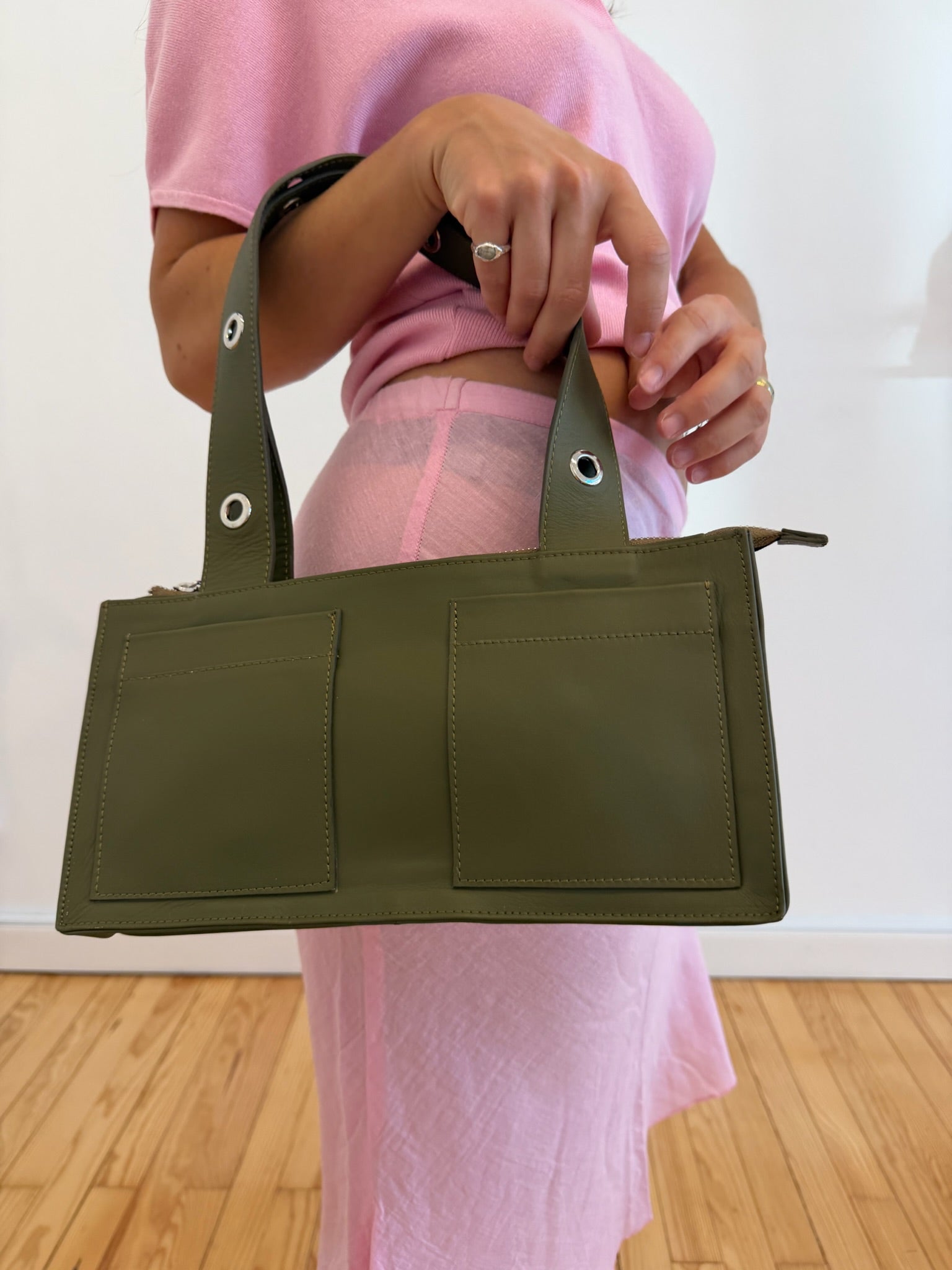 Mini Muse Bag in Nappa Leather - Khaki