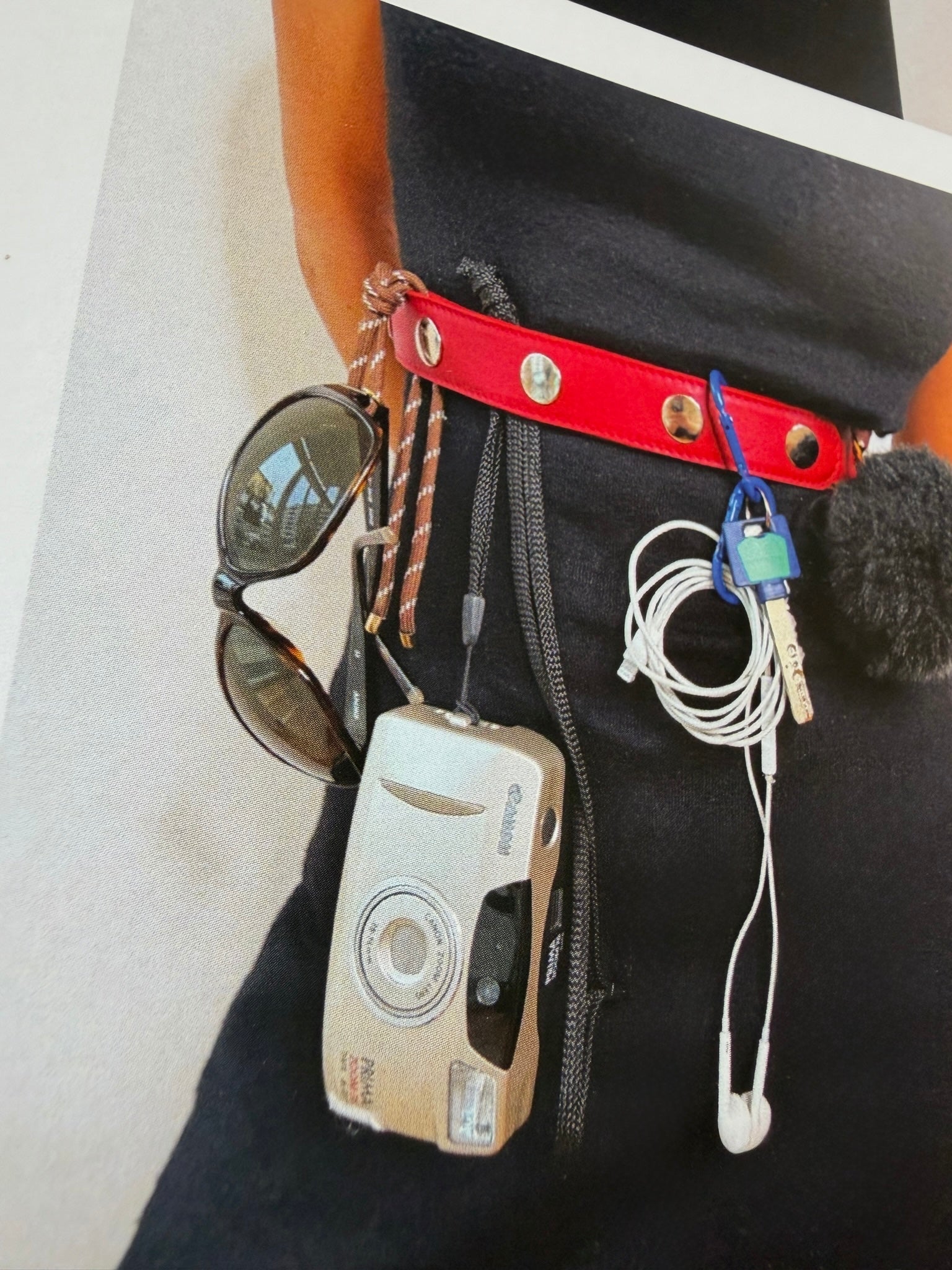 Cinturón Click Ajustable en piel Napa - Amarillo Mantequilla