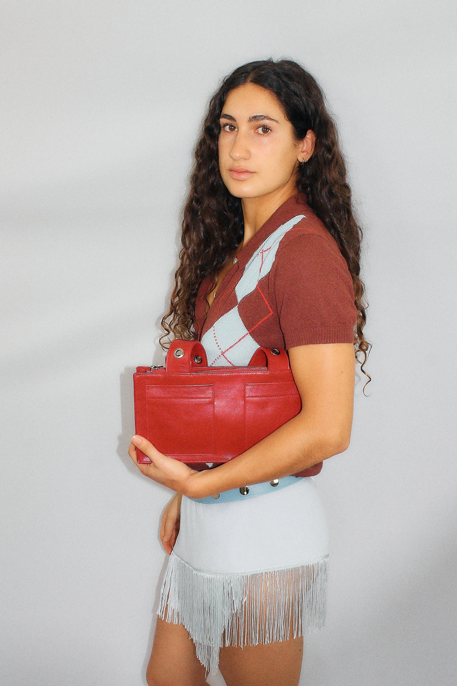 Mini Muse Bag in Nappa Leather - Red