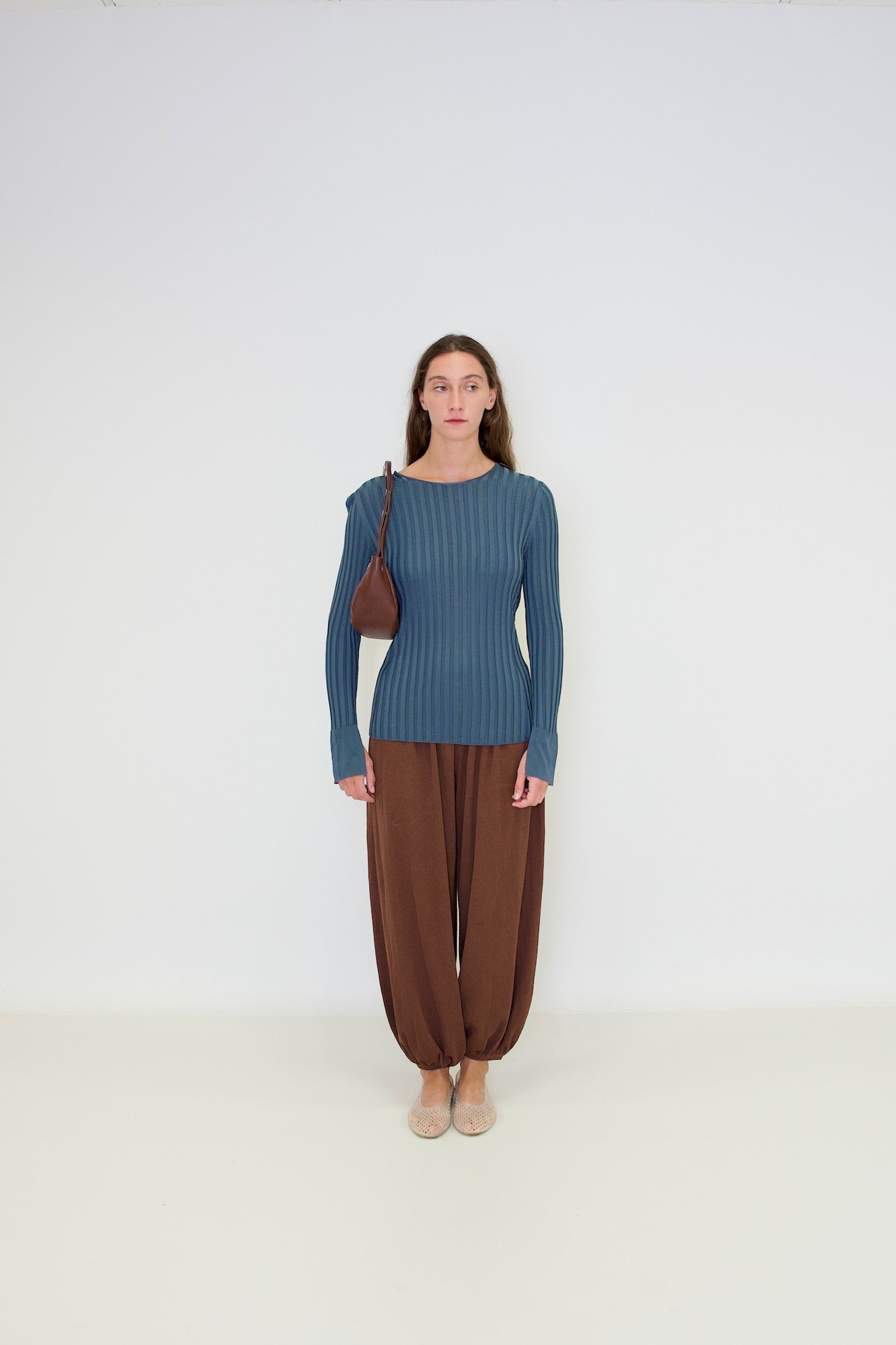 Sali Bag in Grained Leather - Brown