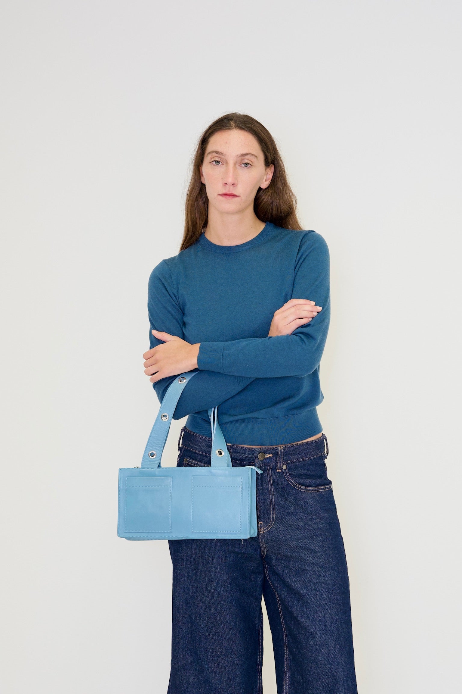 Bolso Mini Muse en piel Napa - Azul