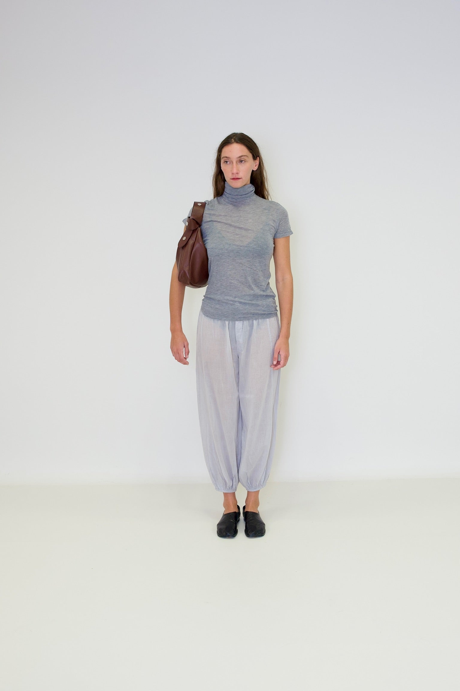 Tika Bag in Grained Leather - Brown