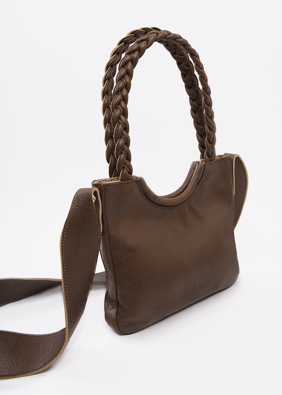 Trenza Bag in 100% leather - Brown