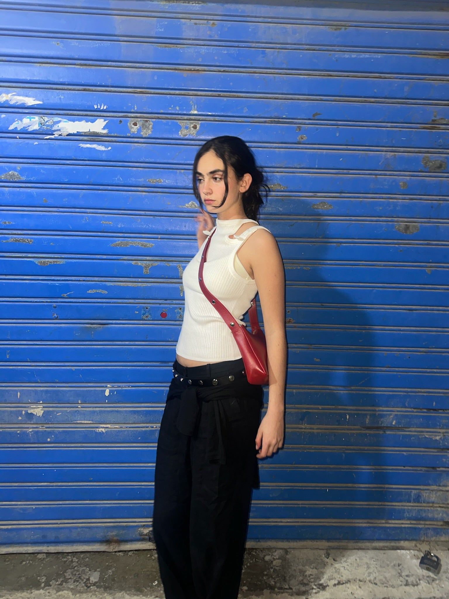 Adjustable Click Belt in Nappa Leather - Black
