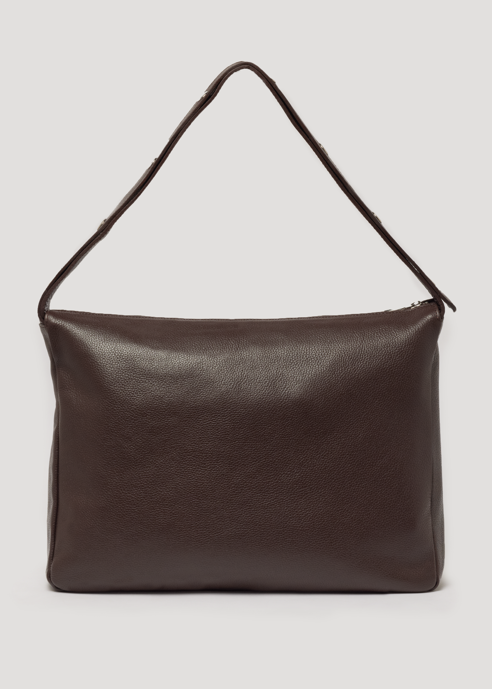 Tikon Bag in Grained Nappa Leather - Chocolate