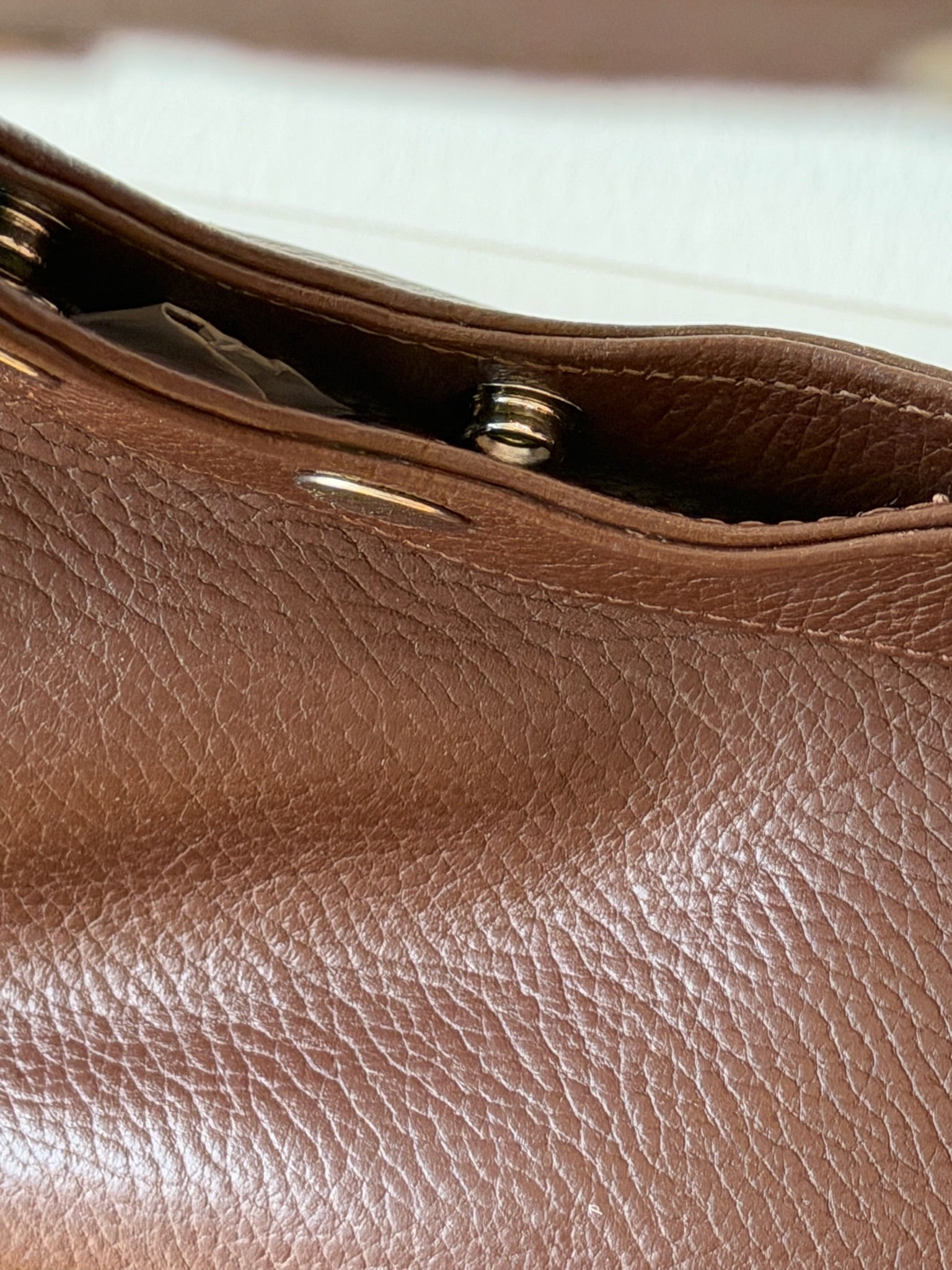 Sali Bag in Grained Leather - Brown (with minor imperfections)