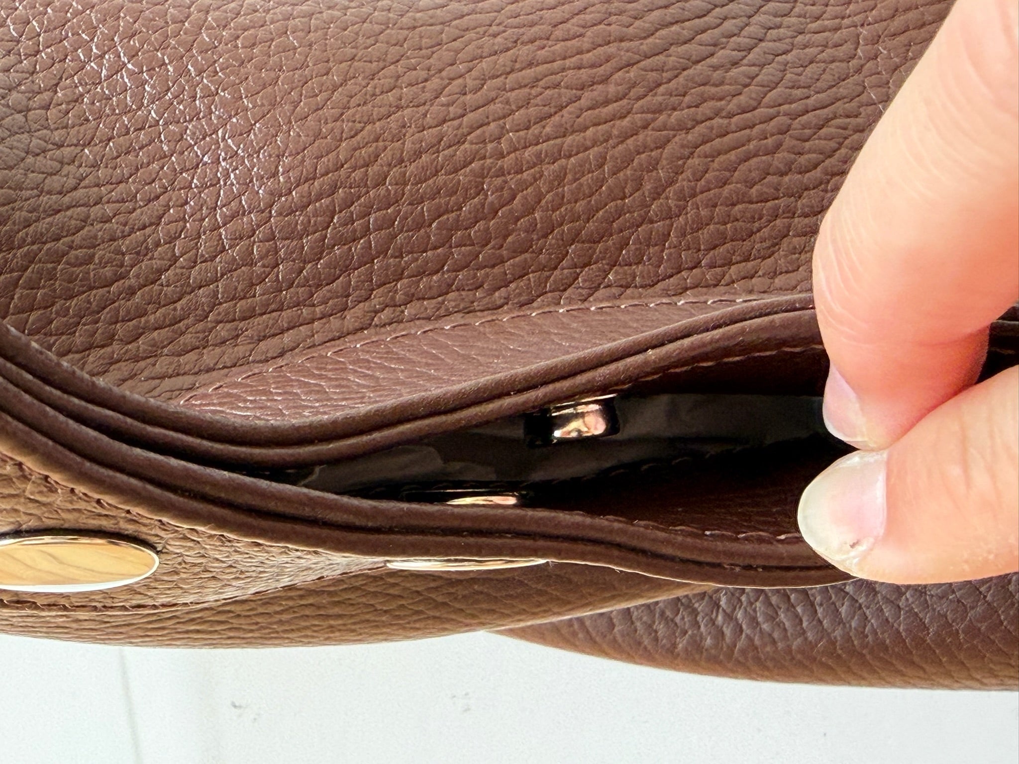 Sali Bag in Grained Leather - Brown (with minor imperfections)