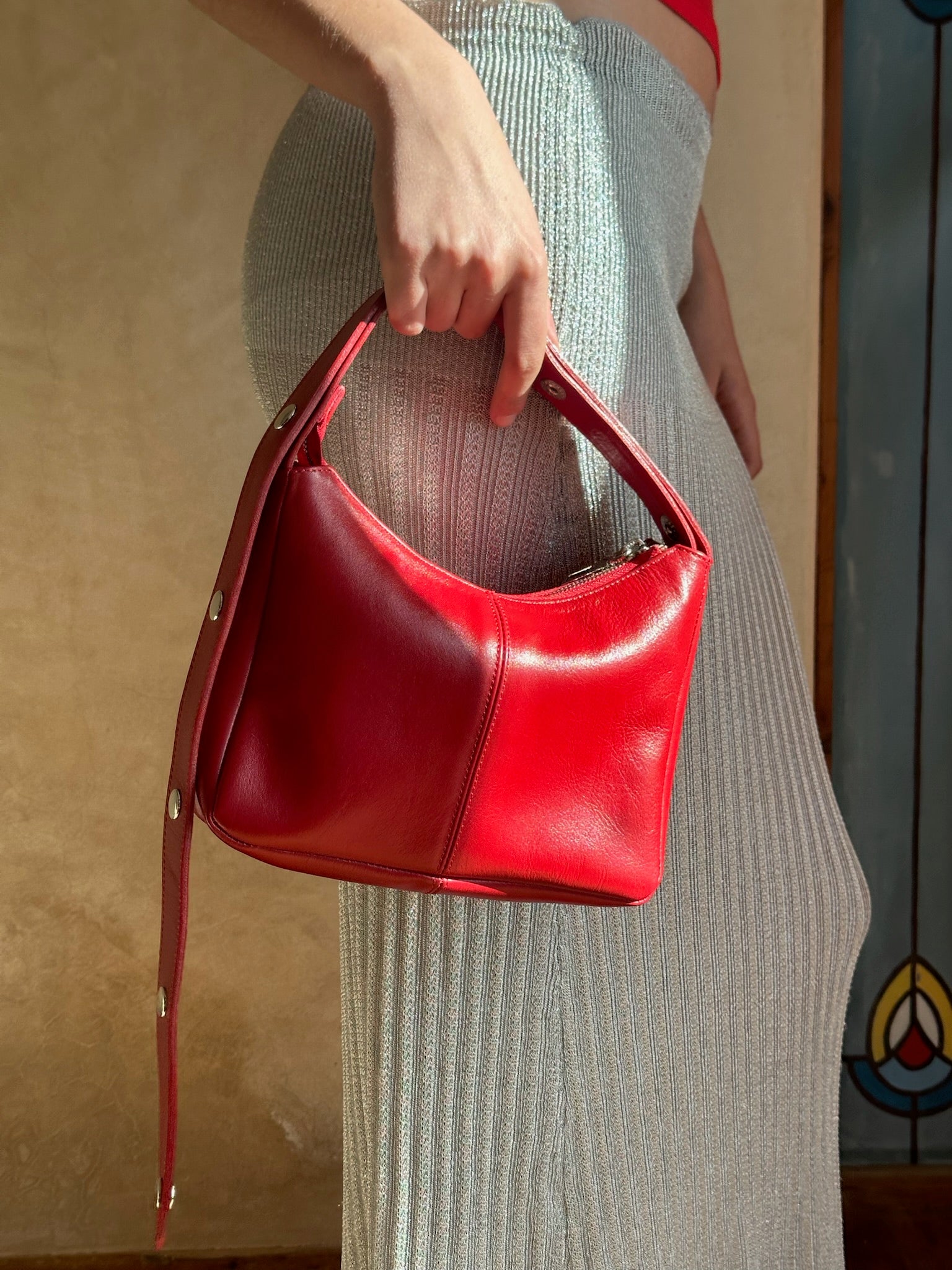 Bolso Tika Small en piel Napa - Rojo