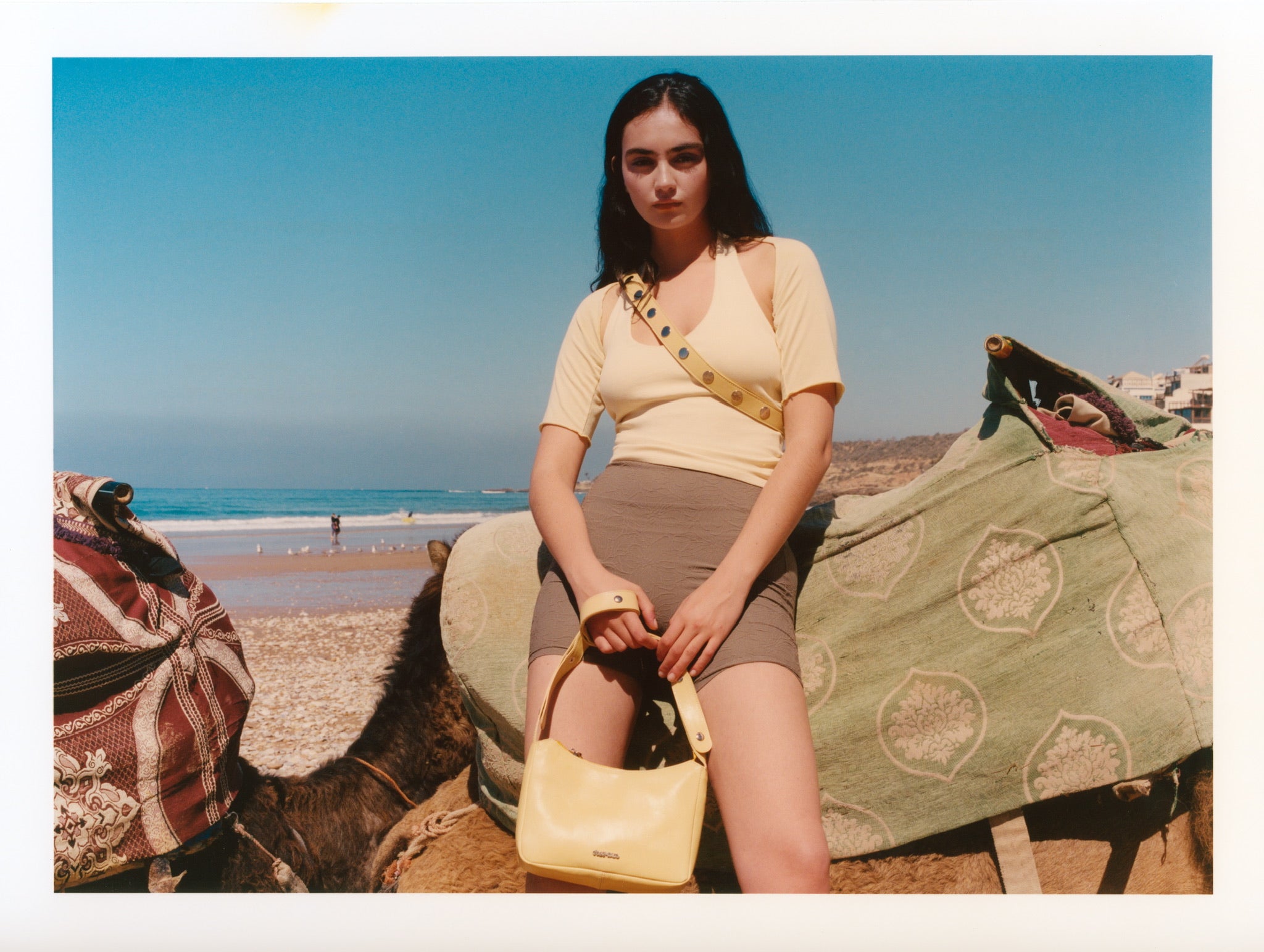 Adjustable Click Belt in Nappa Leather - Butter