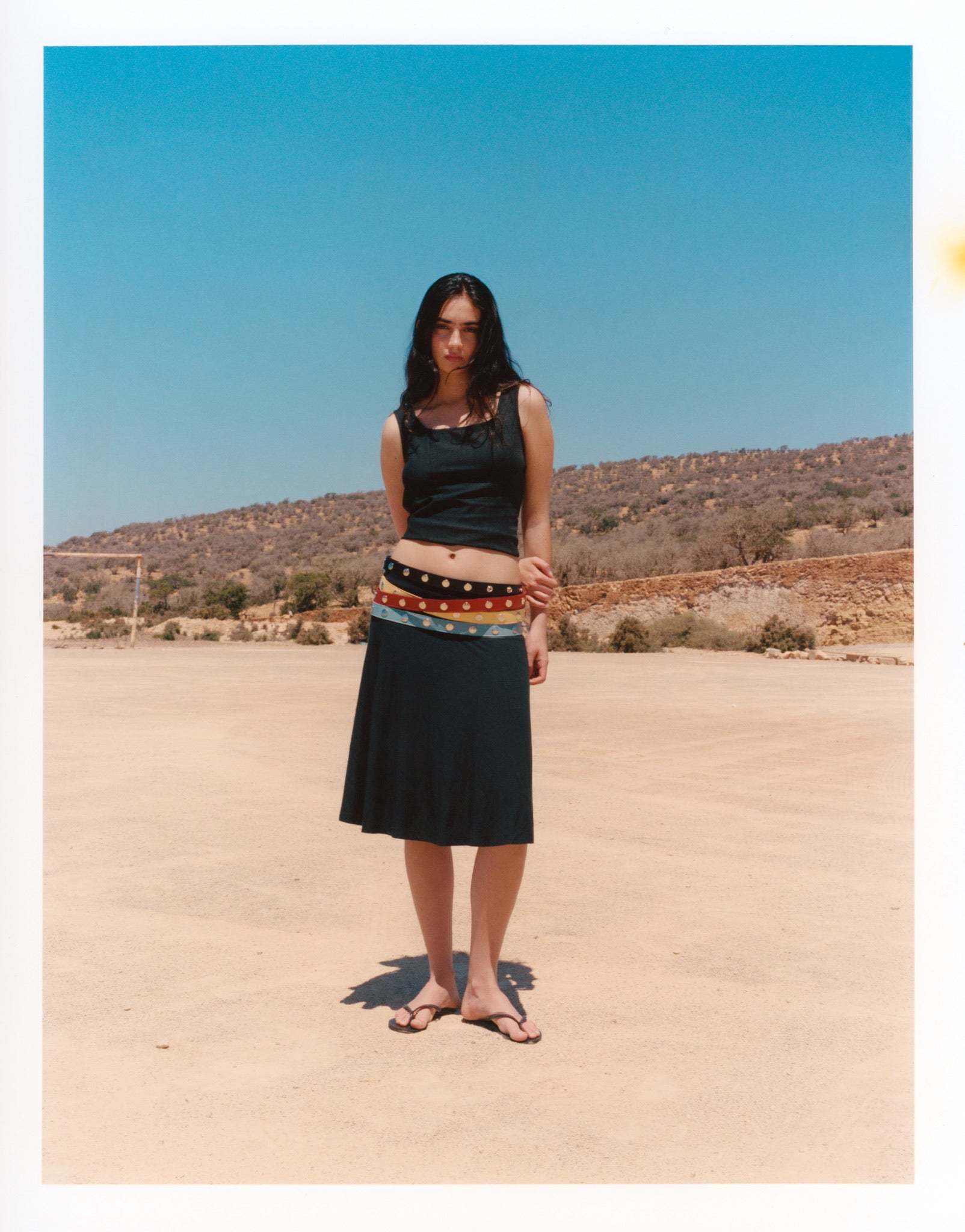 Adjustable Click Belt in Nappa Leather - Black