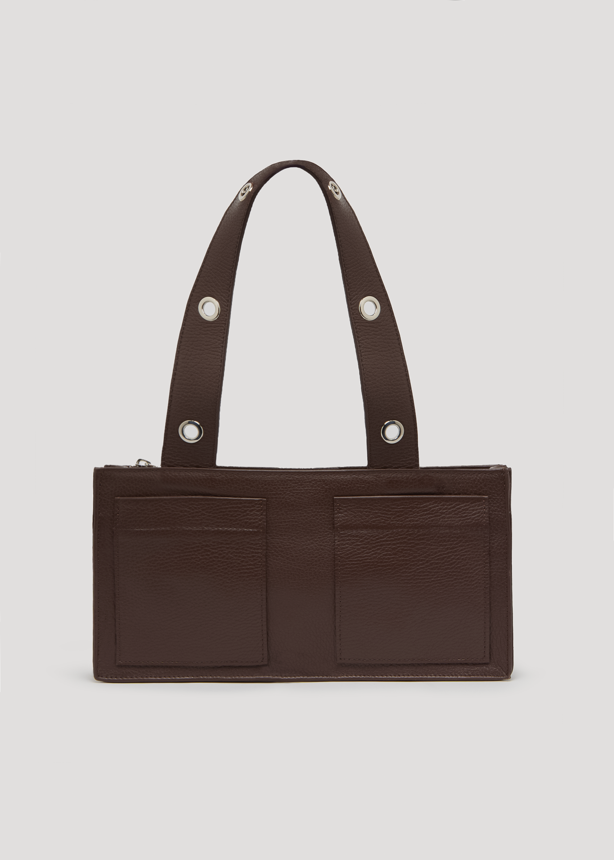 Mini Muse Bag in Grained Leather - Brown