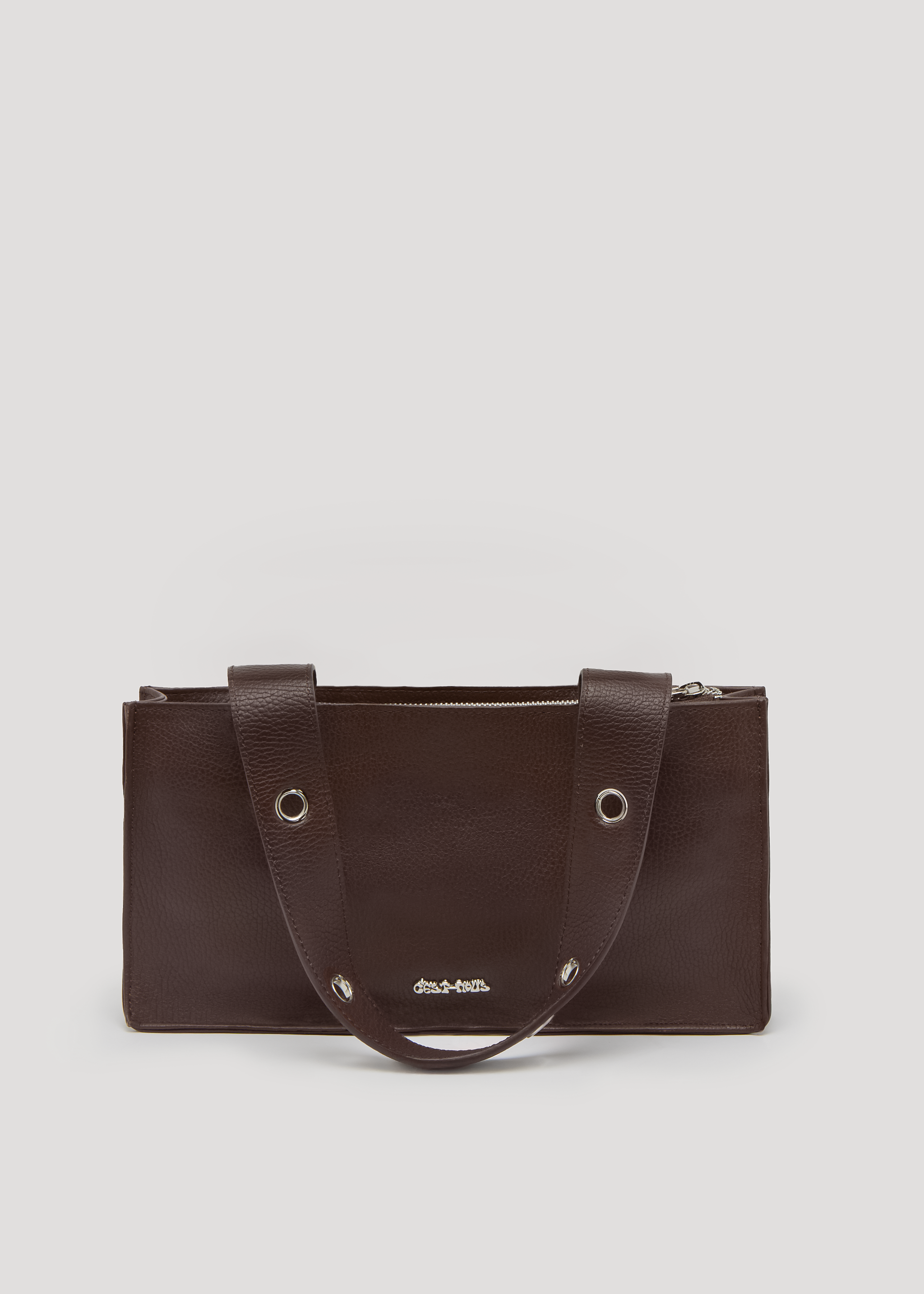 Mini Muse Bag in Grained Leather - Brown