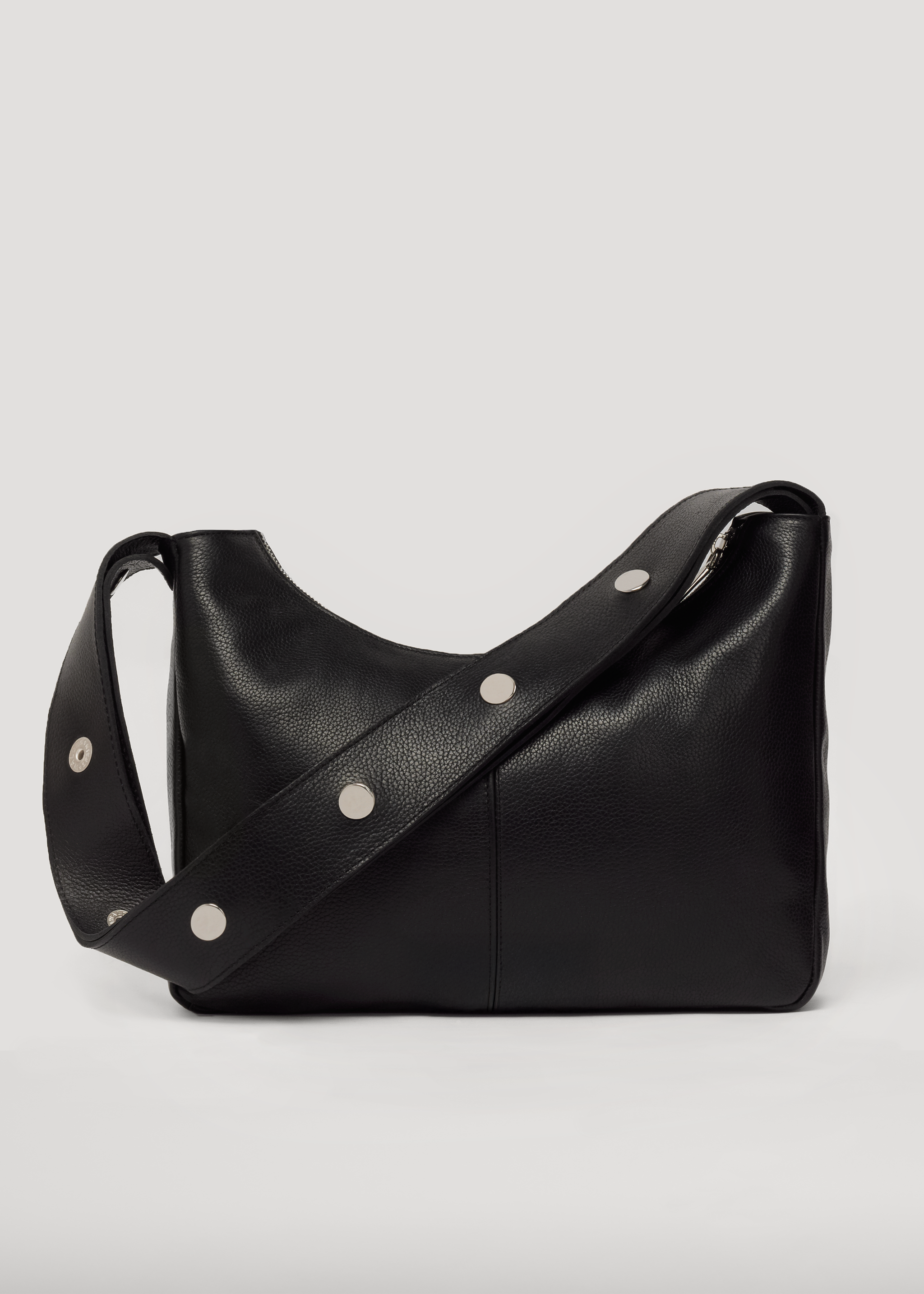 Bolso Tika en piel Napa graneada - Negro