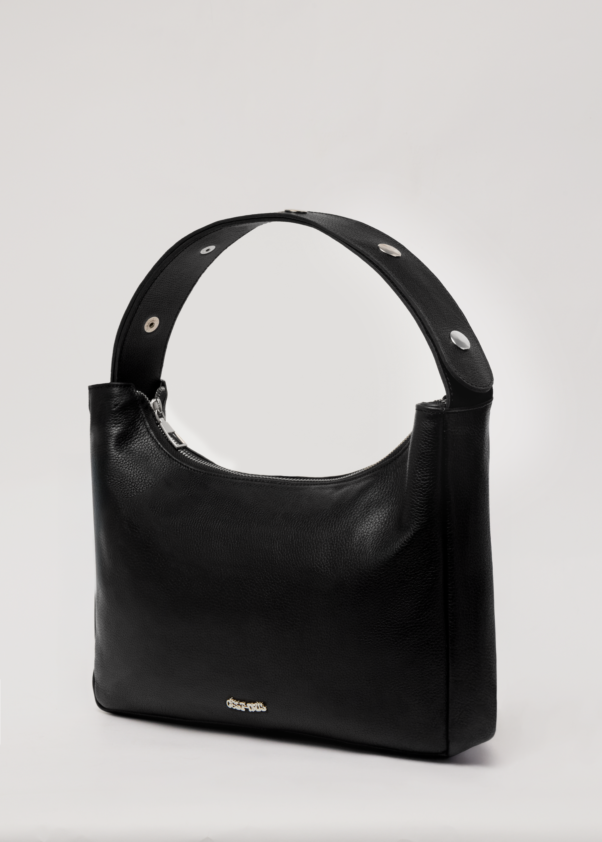 Bolso Tika en piel Napa graneada - Negro