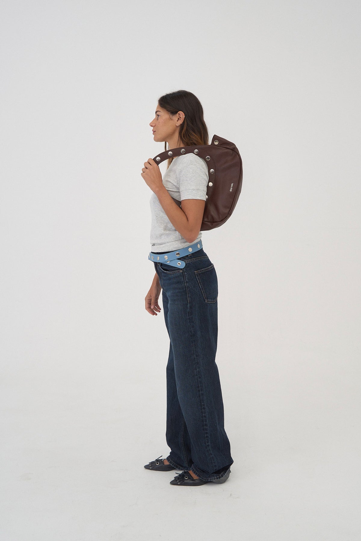 Sali Bag in Grained Leather - Brown