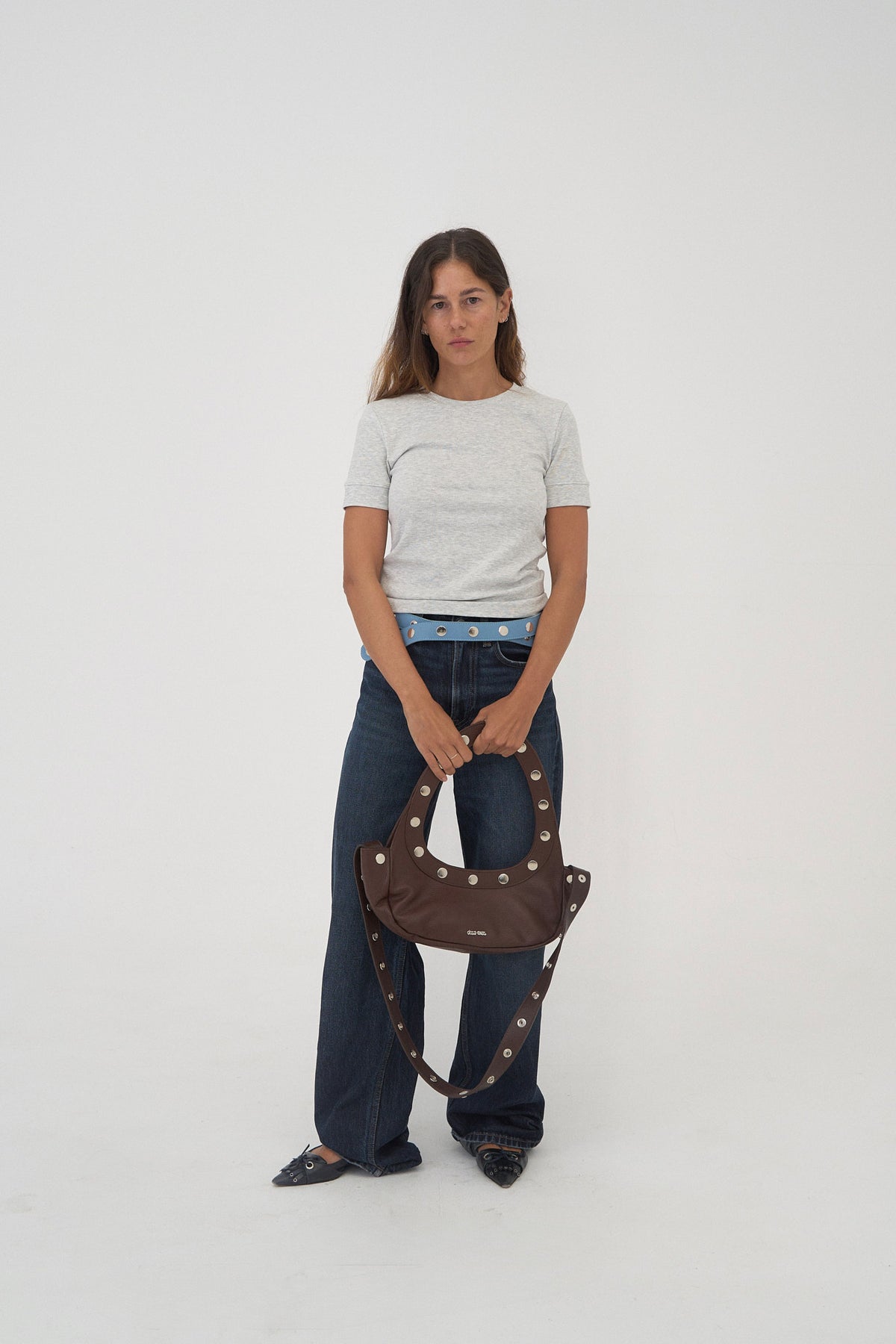Sali Bag in Grained Leather - Brown