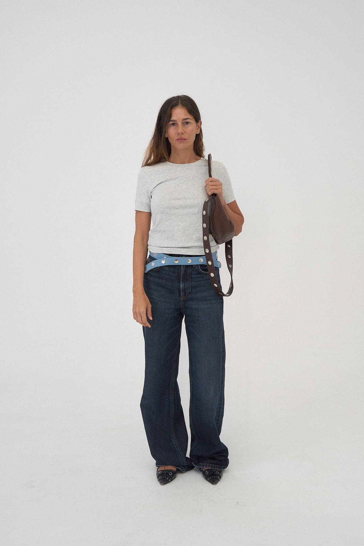 Sali Bag in Grained Leather - Brown