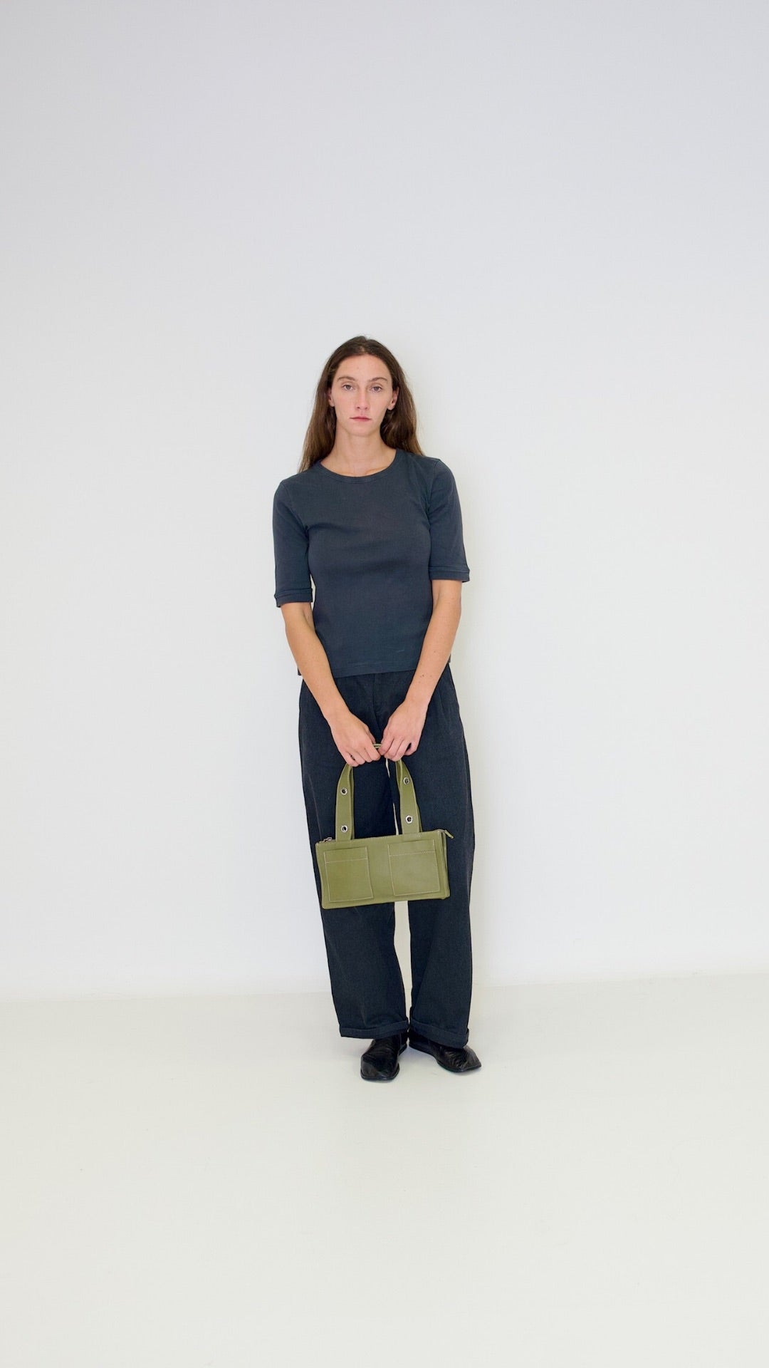 Mini Muse Bag in Nappa Leather - Khaki