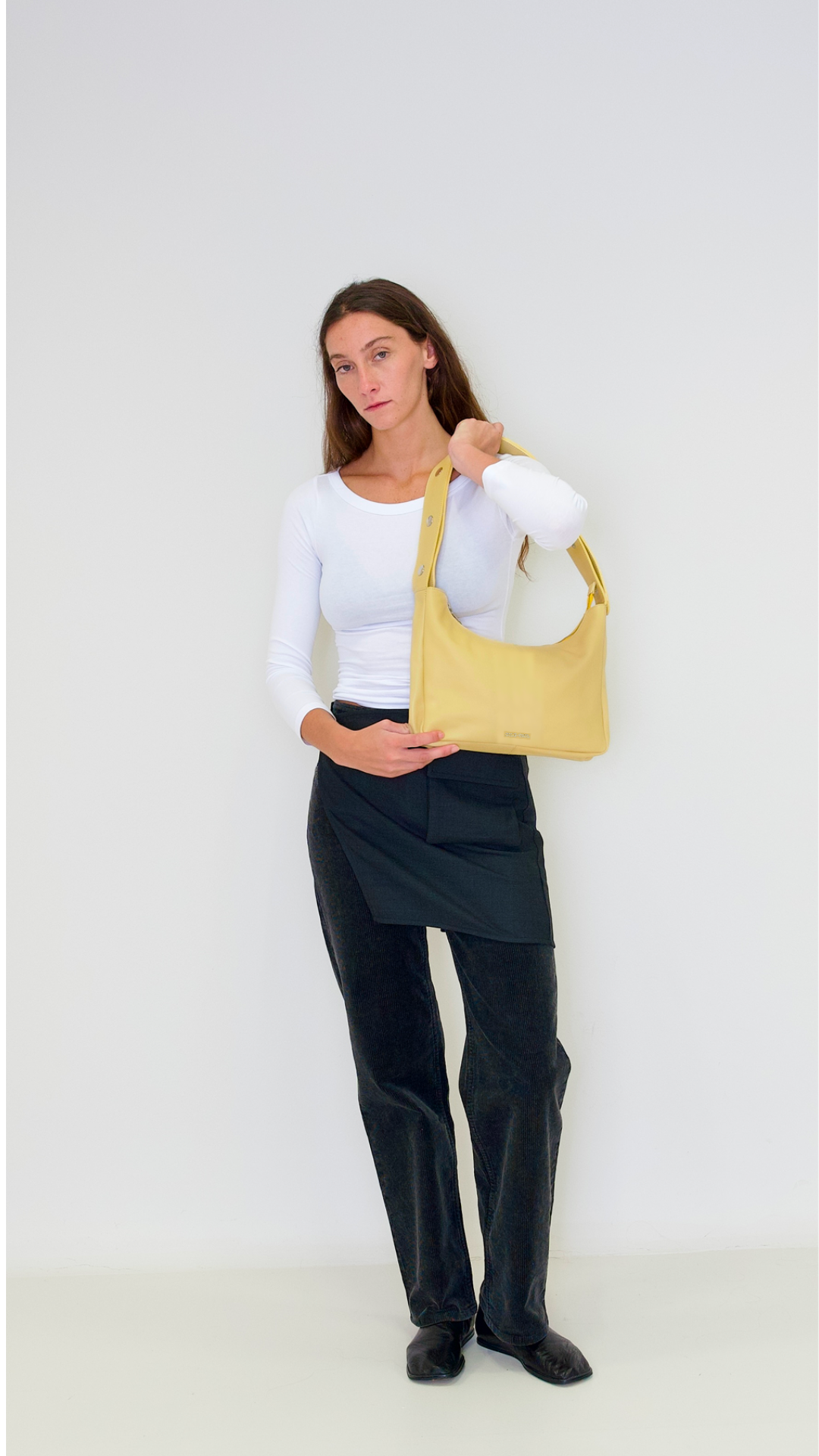 Bolso Tika en piel Napa - Amarillo Mantequilla