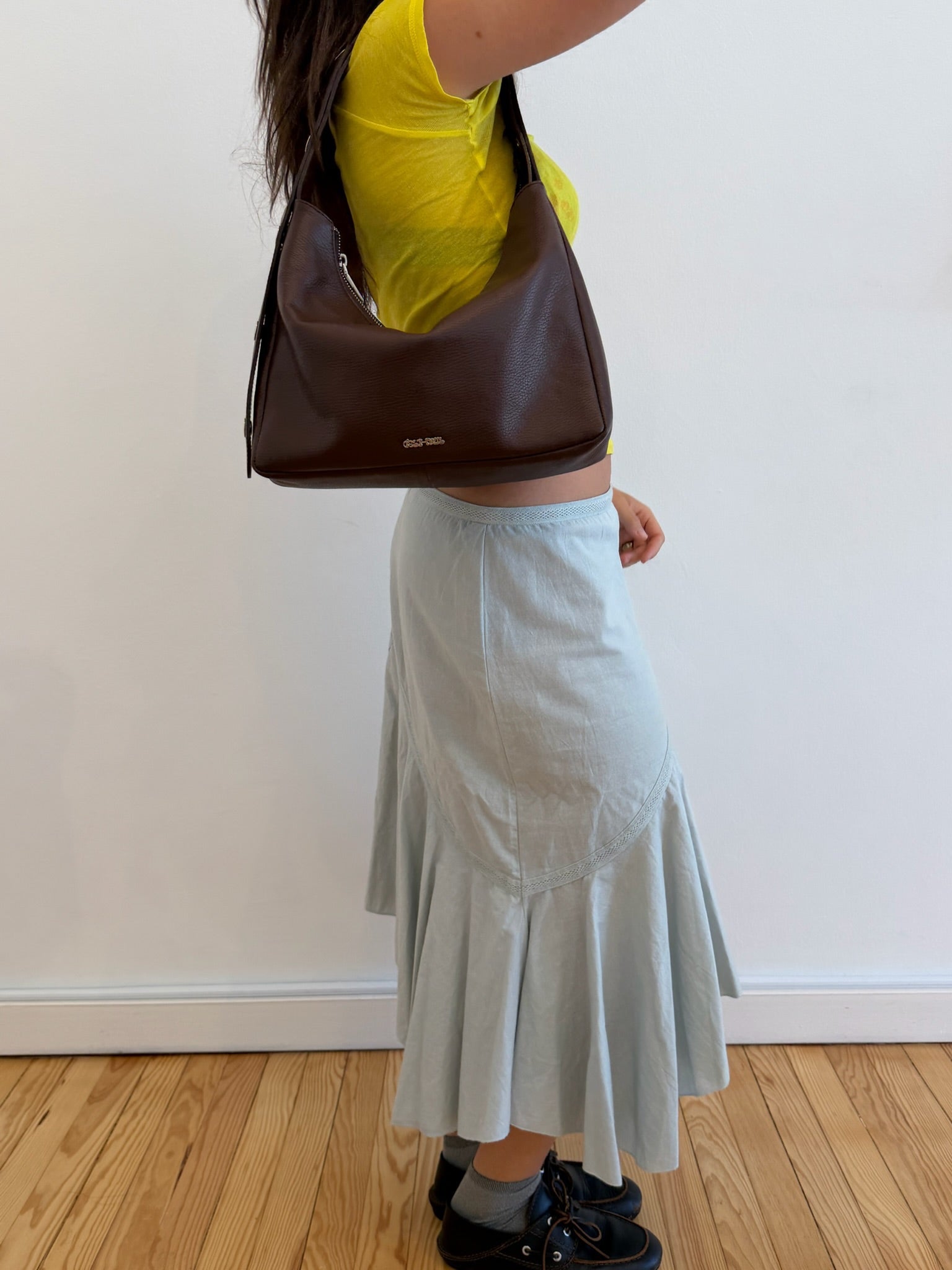 Tika Bag in Grained Leather - Brown