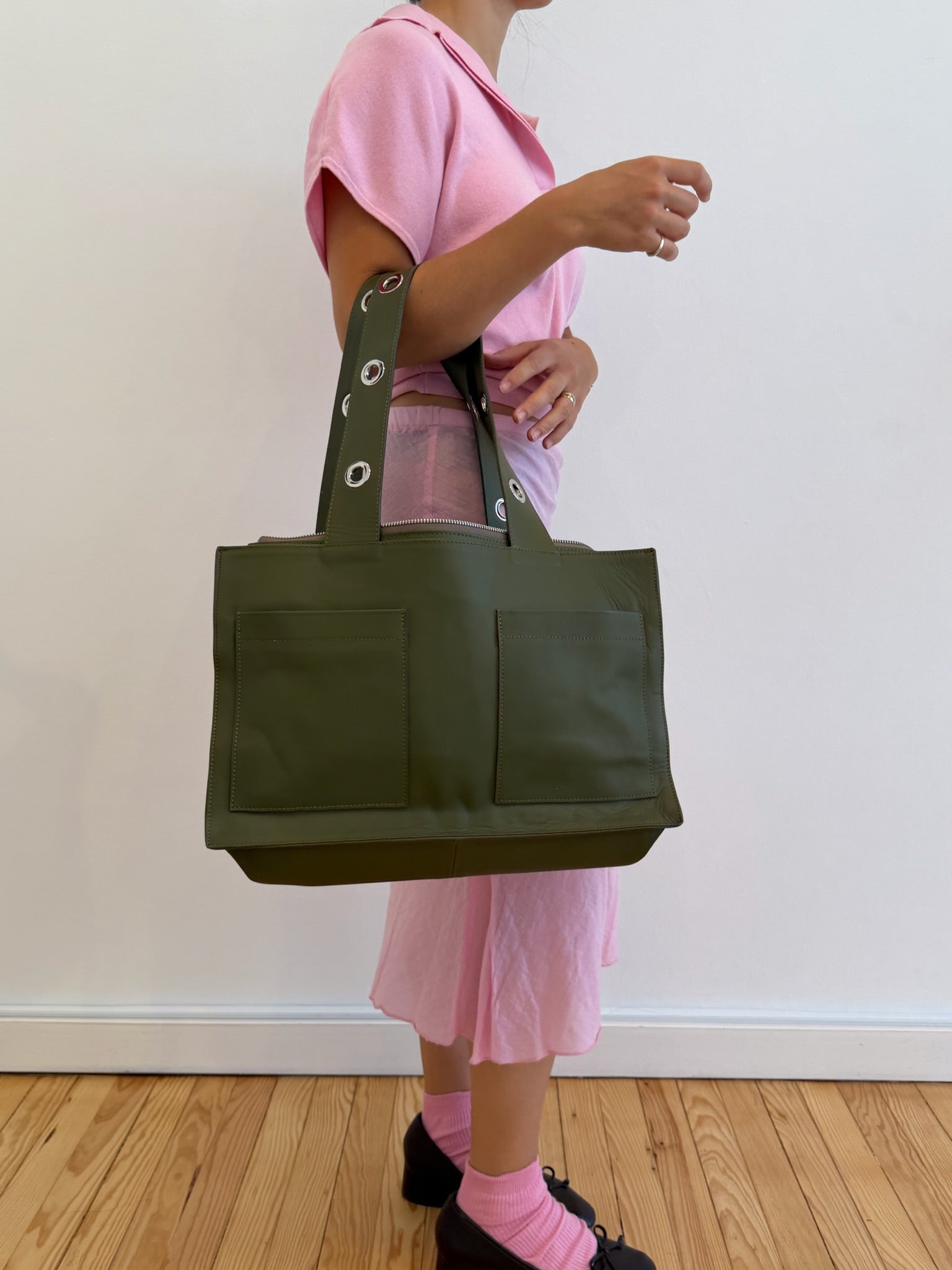 Muse Bag in Nappa Leather - Khaki