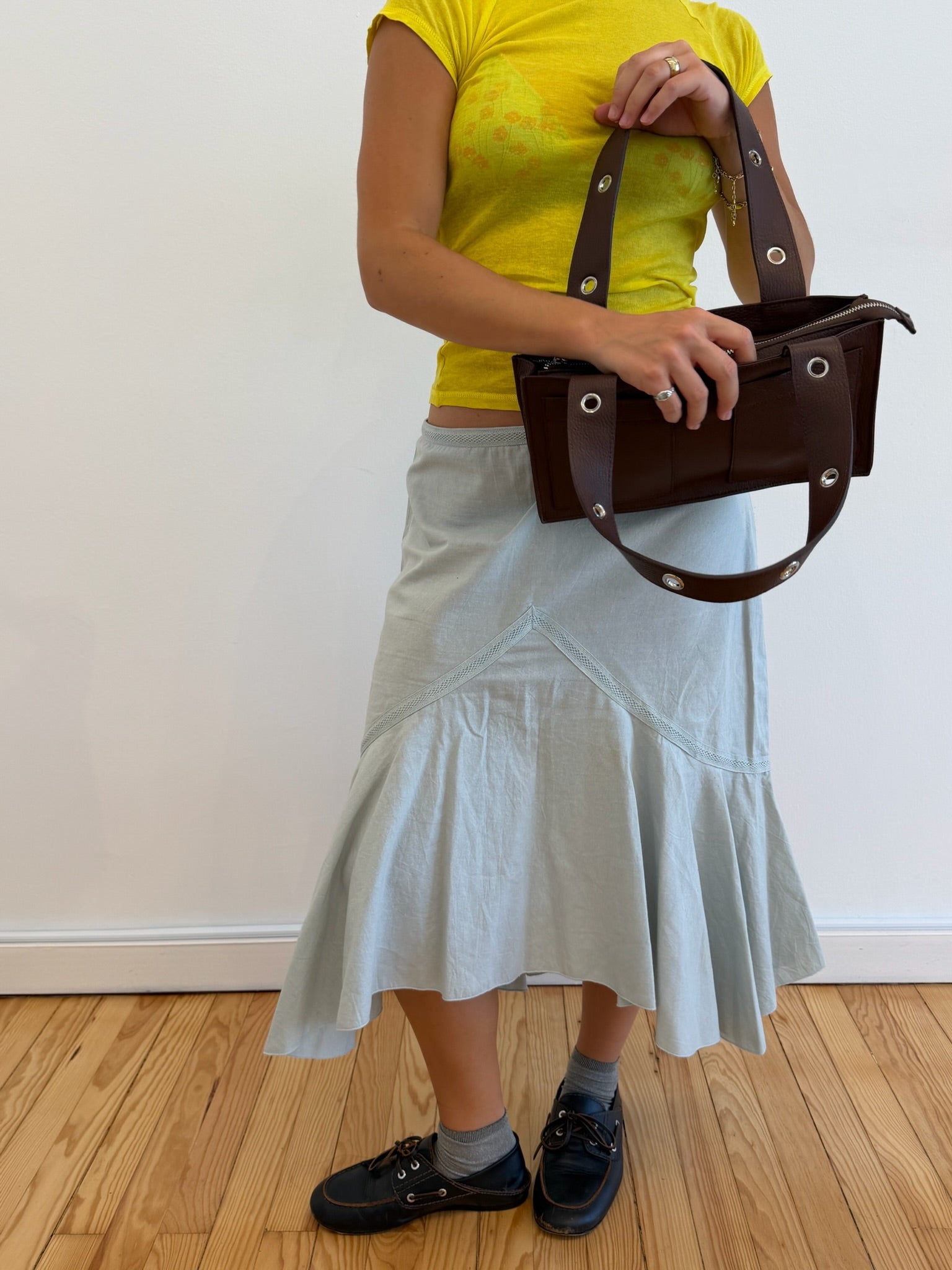 Mini Muse Bag in Grained Leather - Brown