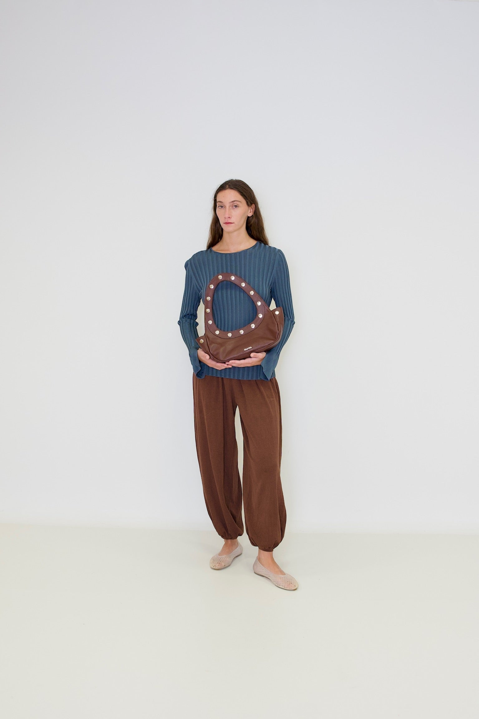 Sali Bag in Grained Leather - Brown