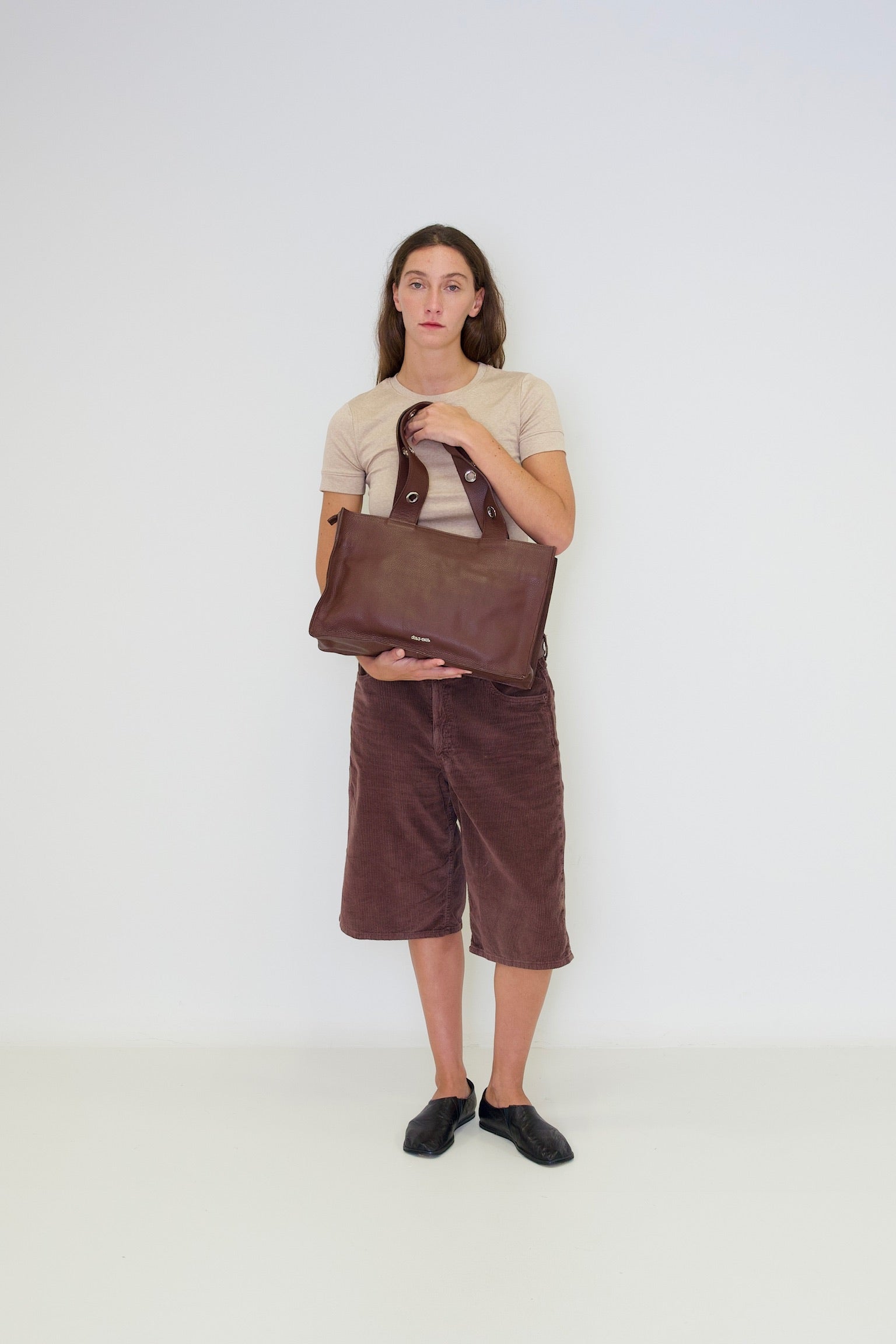 Muse Bag in Grained Leather - Brown