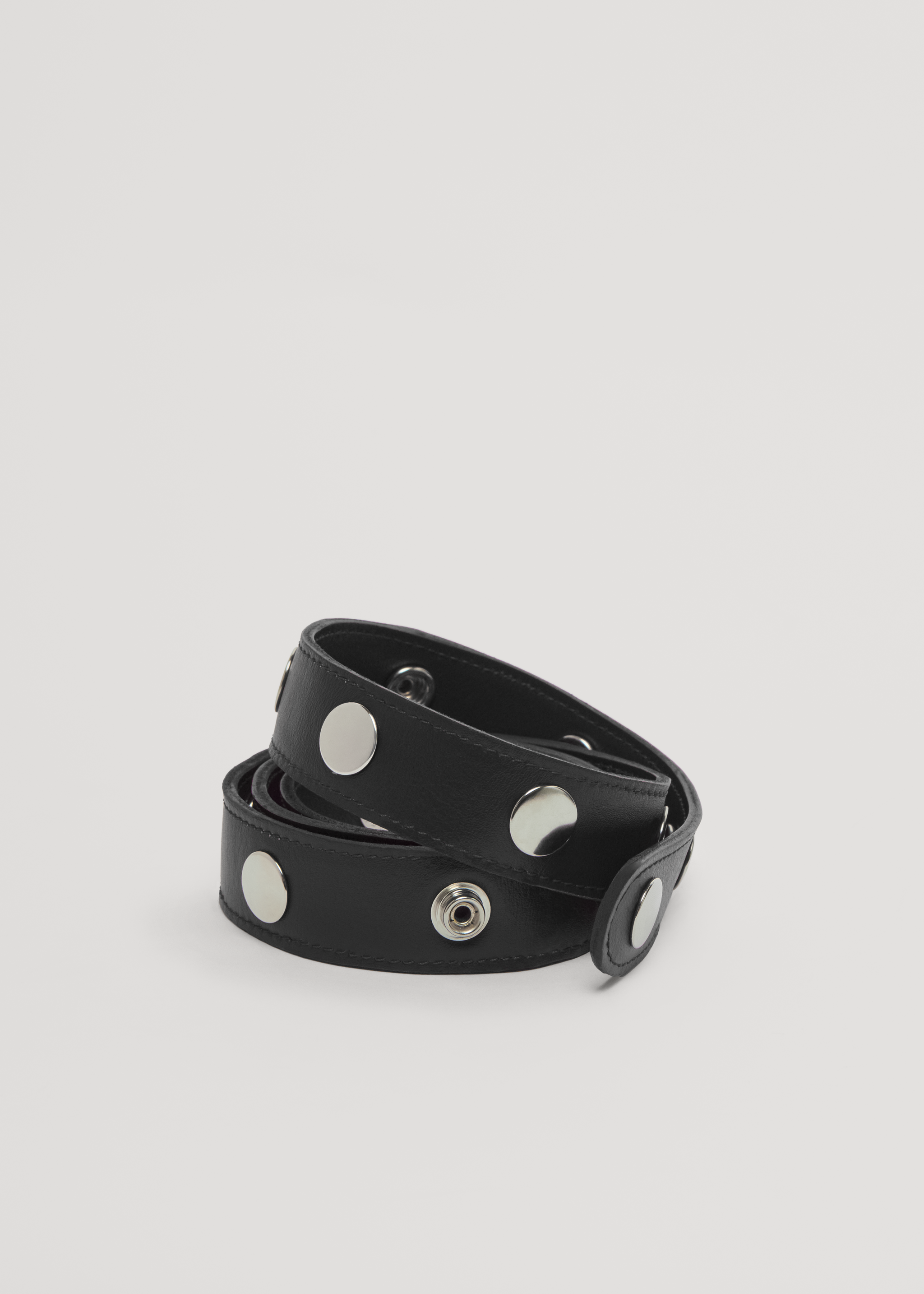 Adjustable Click Belt in Nappa Leather - Black
