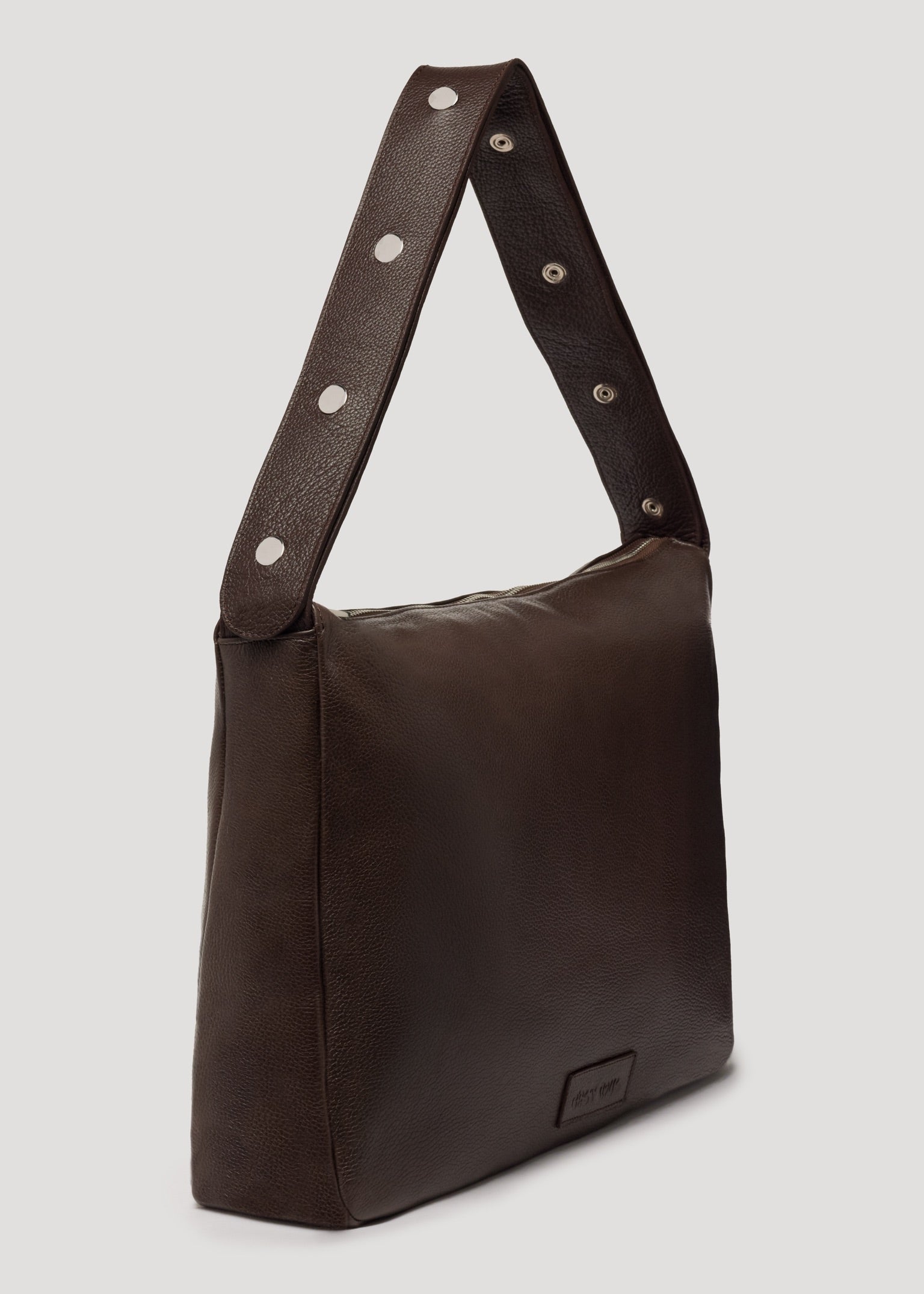 Tikon Bag in Grained Nappa Leather - Chocolate