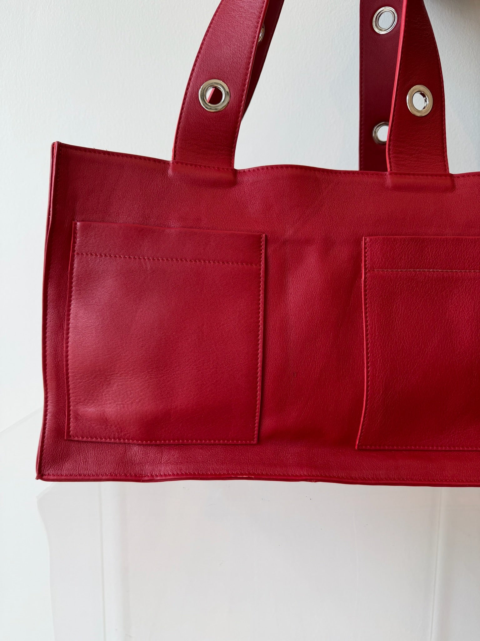 Bolso Muse en piel napa - Rojo (con pequeñas imperfecciones)